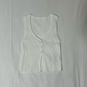 Button front crop top